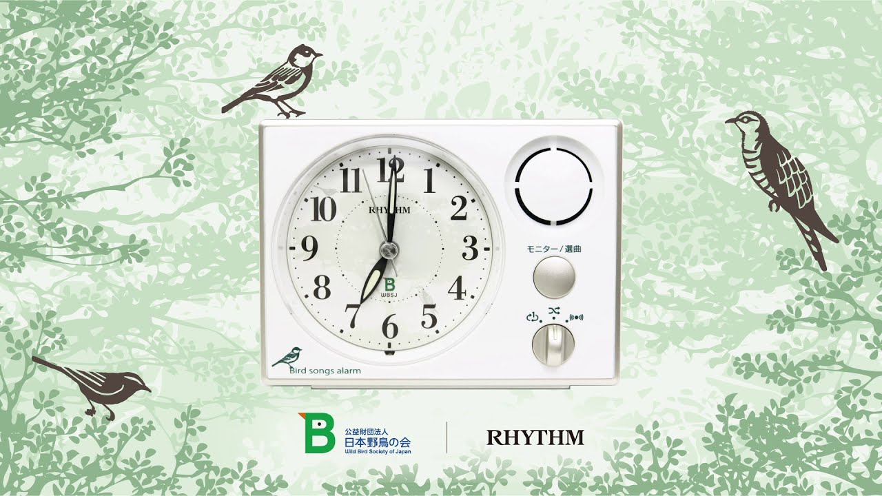 日本野鳥の会 めざまし時計401 リズム RHYTHM - YouTube
