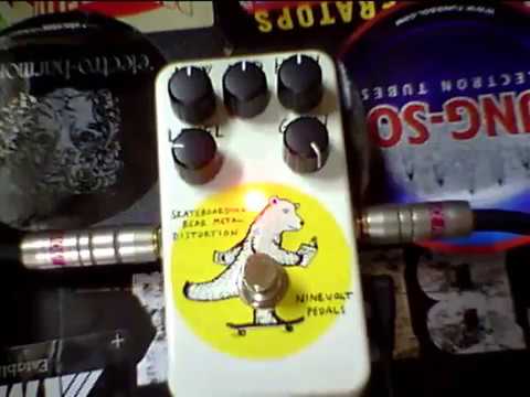 Ninevolt Pedals Skateboarding Bear Metal Distortion - YouTube