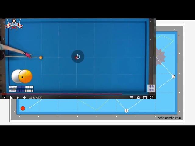スリークッションの基本技術：裏回し（016） - YouTube