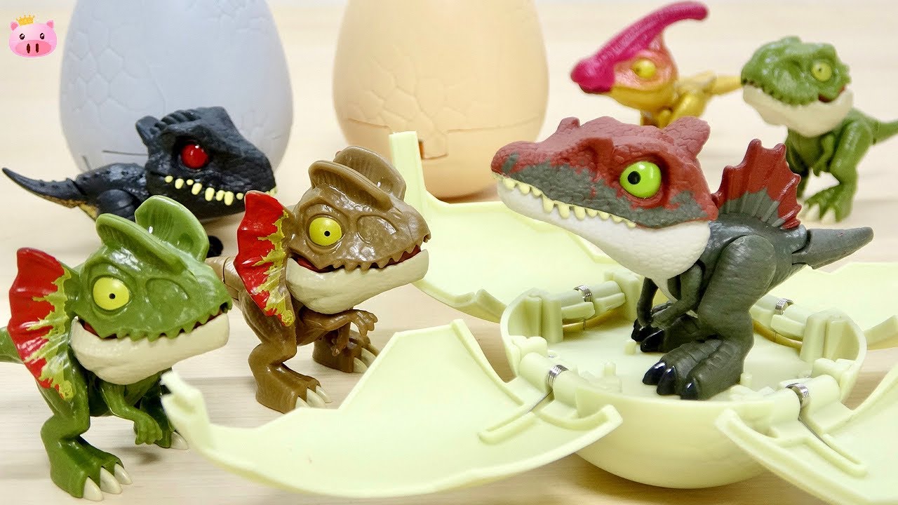 卵の中から噛みつく恐竜が誕生! Dinosaur Eggs T-REX ディロフォ