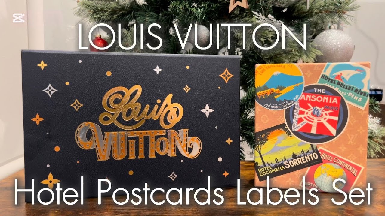 Louis Vuitton Hotel Postcards Labels Set - YouTube
