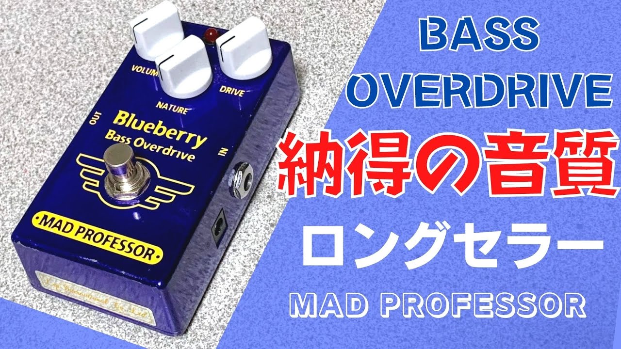 人気なのも納得】MAD PROFESSOR Blueberry Bass Overdrive 試奏