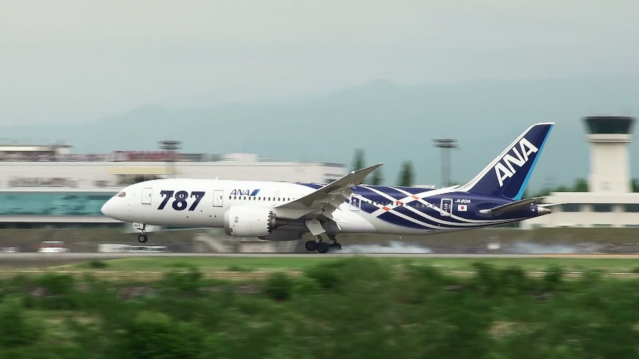 787特別塗装機] ANA Boeing 787-8 Dreamliner JA801A LANDING TOYAMA