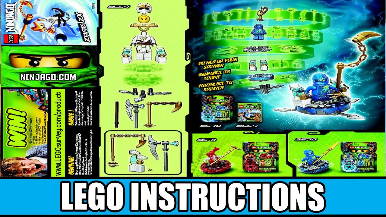 LEGO Instructions | Ninjago | 9554 | Zane ZX - YouTube