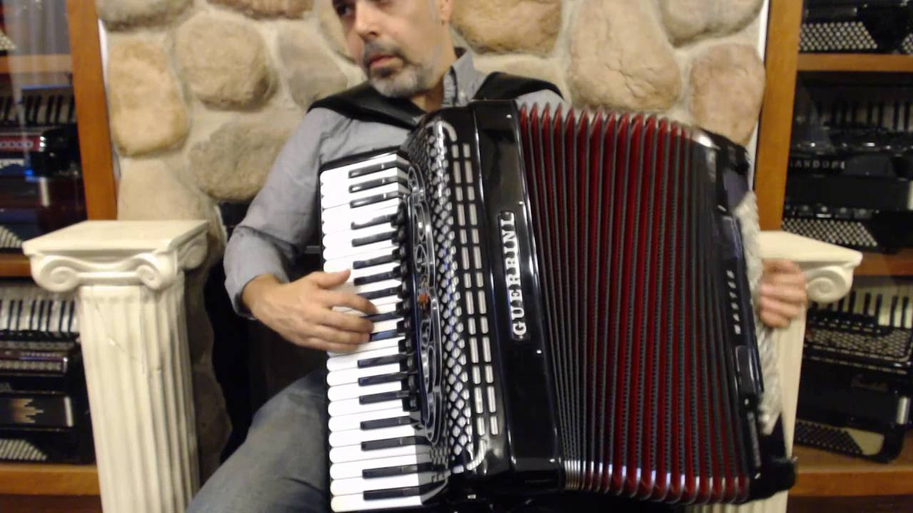 2327 - Black Guerrini Superior 2 Piano Accordion LMMM 41 120 $3995