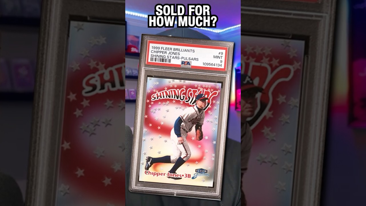 1999 FLEER BRILLIANTS SHINING STARS PULSARS #9 CHIPPER JONES PSA 9
