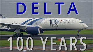 Delta Air Lines 100 Years Livery Airbus A350-900 N527DN Takeoff