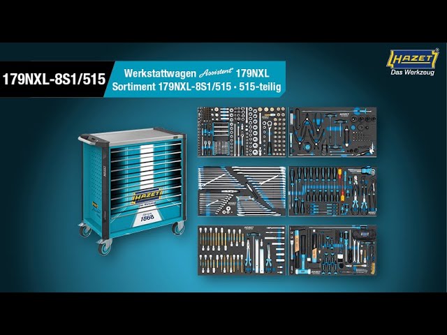 HAZET 179nxl-8s1/515 Tool trolley · Werkstattwagen Assistent - YouTube