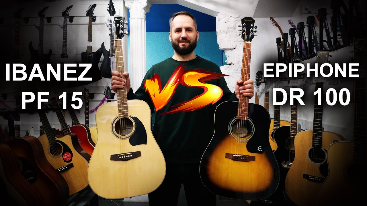 Ibanez PF15 VS Epiphone DR100 - Guitar Battle #25 - YouTube