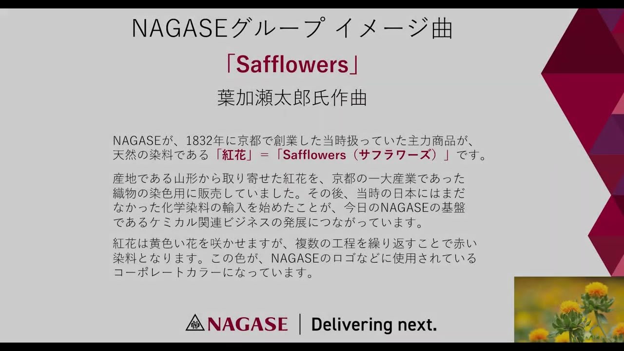 NAGASEグループ イメージソング “Safflowers” - YouTube