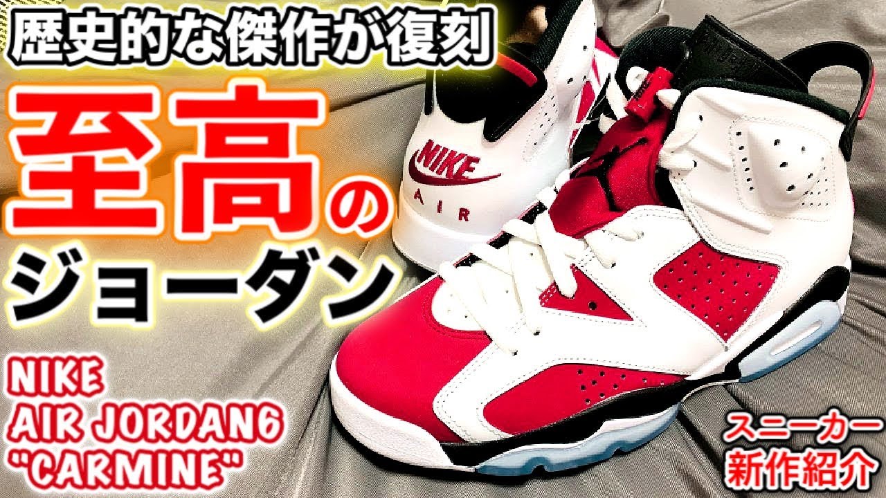 NIKE AIR JORDAN6 “CARMINE” Unboxing Review & On Feet【Sneakers