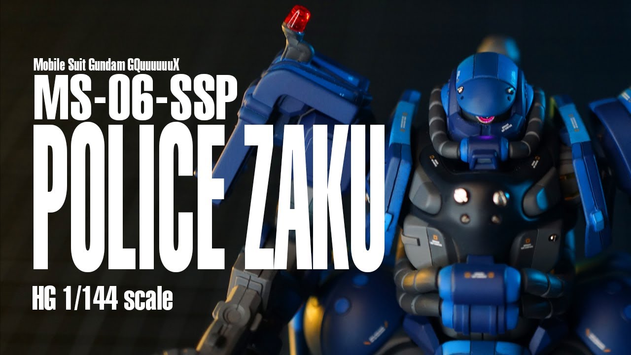 機動戦士Gundam ジークアクス HG1/144軍警ザクのパトランプを回す