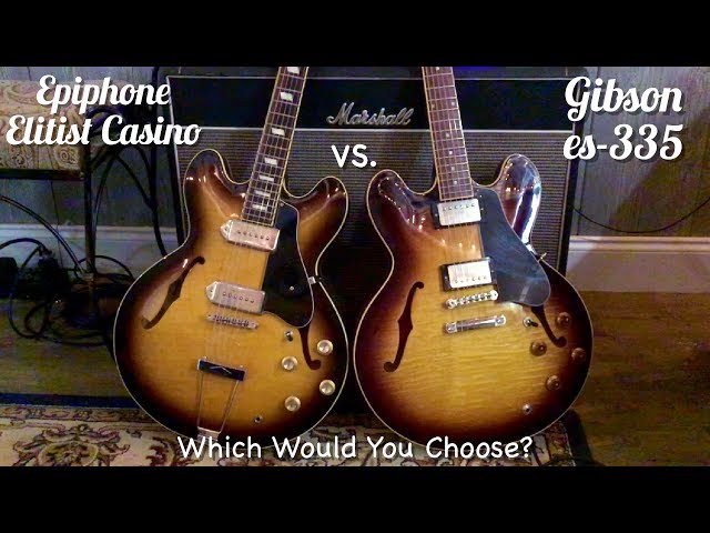 Epiphone Elitist Casino vs Gibson ES-335 - YouTube