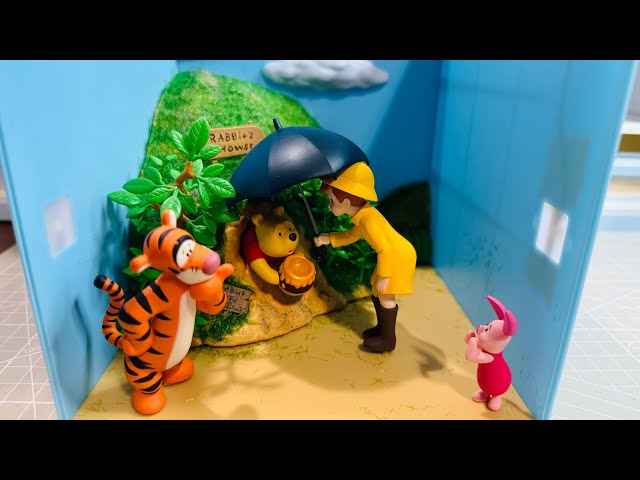 66号くまのプーさんステージに草木の取付マジカルミュージックシアター