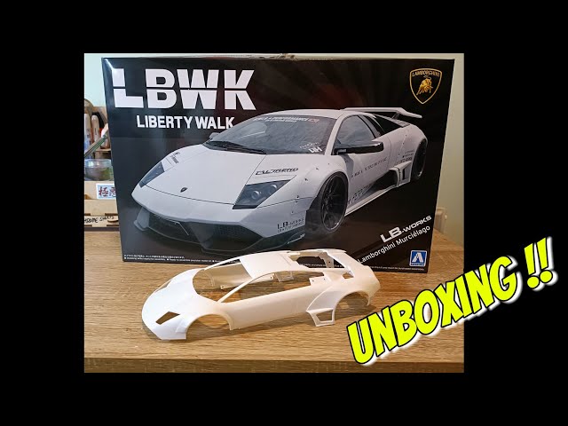 Aoshima Liberty Walk Lamborghini Murcielago - Unboxing! *New for