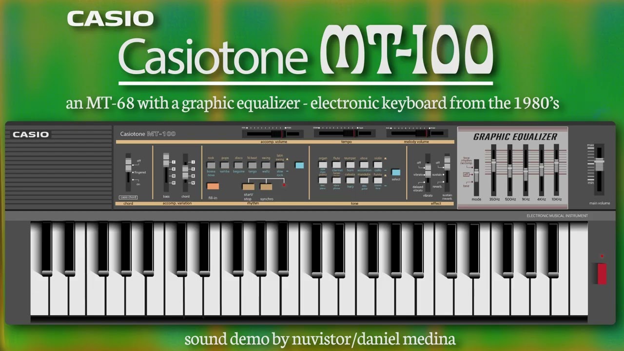 A few cool tunes with the Casio MT-100 Casiotone - YouTube