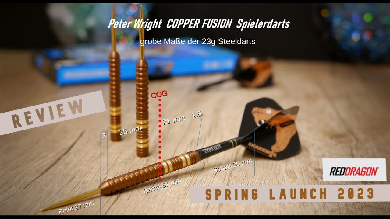 Peter Wright 🜨 Copper Fusion Darts | ➀ REVIEW Red Dragon Spring
