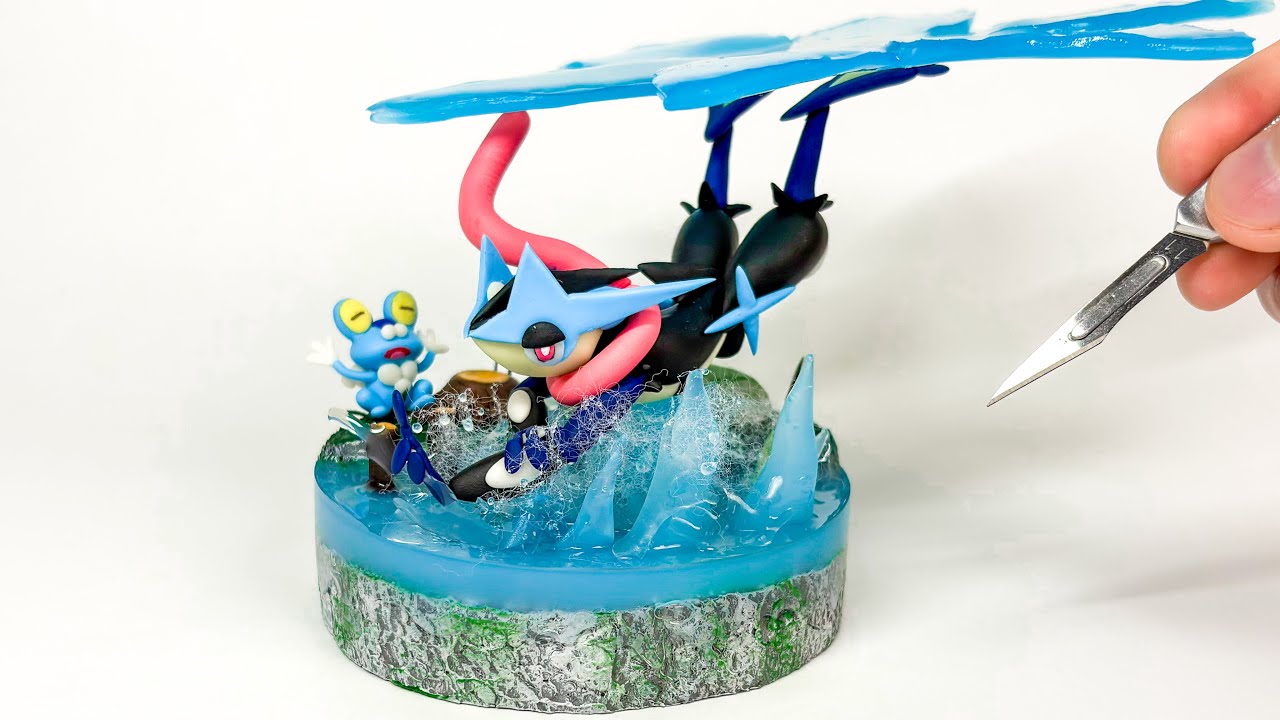 Making a Mega Greninja Figure Out of Clay. | Pokémon LEGENDS Z-A