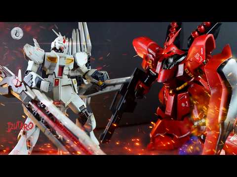 RX-93 Nu Gundam Custom vs MSN-04 Sazabi Custom | RX-93 νガンダム v