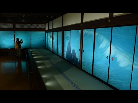 東山魁夷が鑑真和上に捧げた大作「唐招提寺御影堂障壁画展」内覧 - YouTube