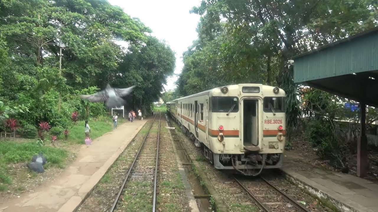 4K cab view - Myanmar Railways Yangon Circular Railway Yangon to