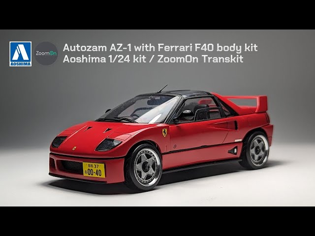 Full Build] Autozam AZ-1 with Ferrari F40 body kit - Aoshima 1/24