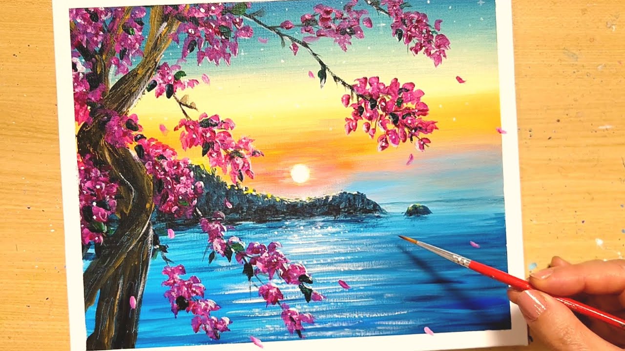 癒しの水彩画1127 sunset 癒しの水彩画1127 sunset 癒しの水彩画1127