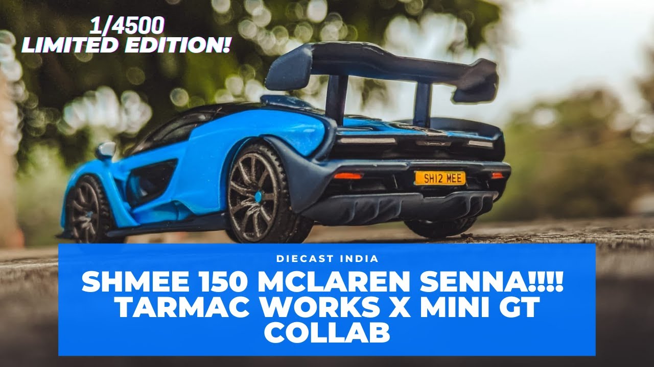 SHMEE 150 MCLAREN SENNA CELUREAN BLUE 💙 MINI GT x Tarmac Works