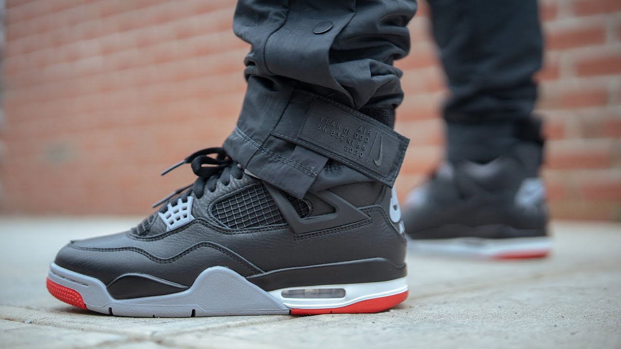 AIR JORDAN 4 BRED REIMAGINED | REVIEW, SIZING, & ON-FOOT - YouTube