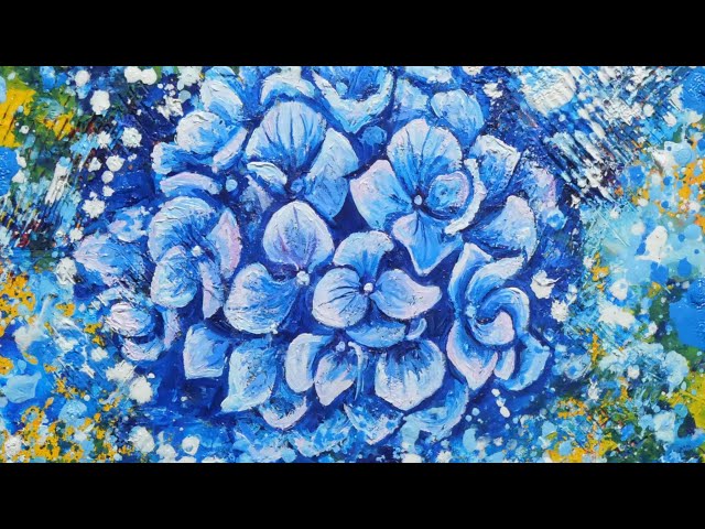 油絵】【雨の紫陽花】 #油絵 #手書き #アート #絵画 #絵 #油彩画 #美術