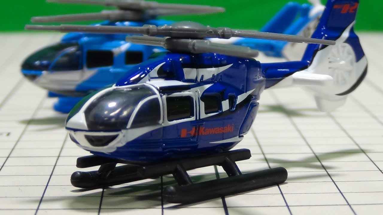 トミカ No.104 川崎重工 BK117 D-2 ヘリコプター - YouTube