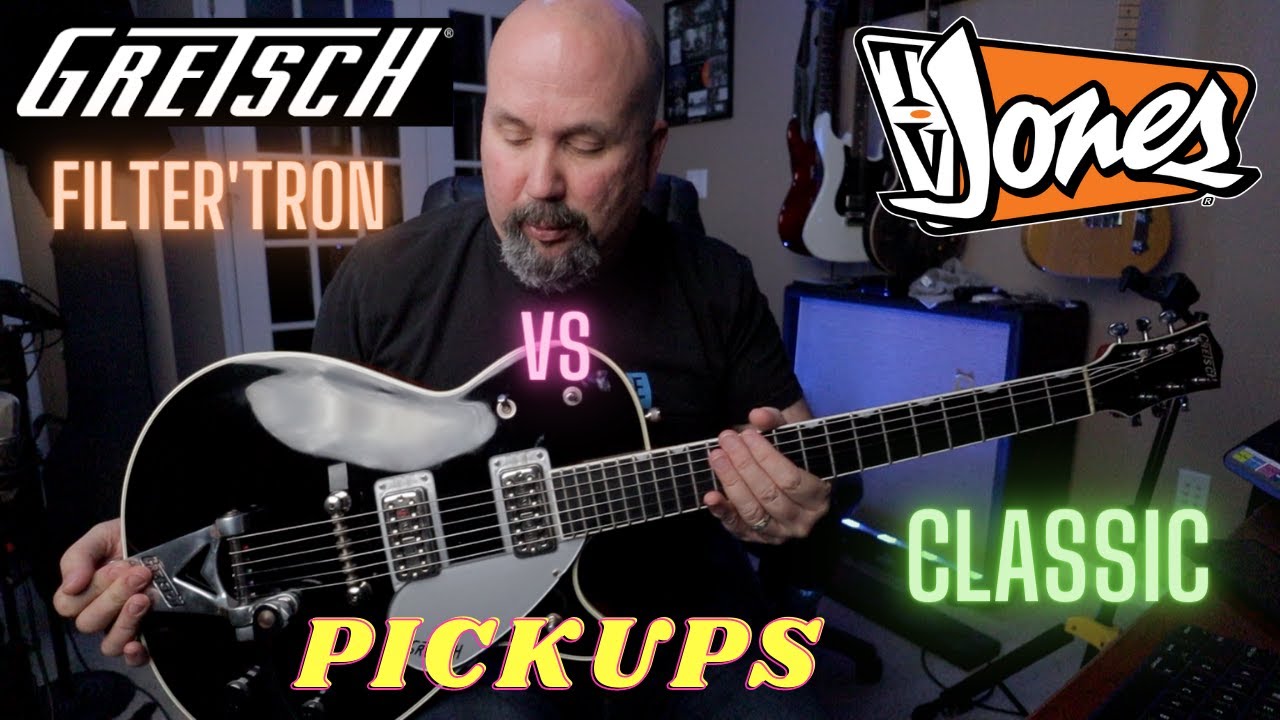 Gretsch Duo Jet Pickup Comparison - Stock Filter'Tron vs TV Jones