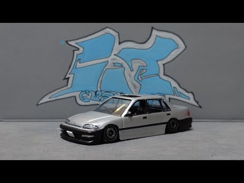 ホットウィール改造〗EF シビック セダン HOTWHEELS CUSTOM EF SEDAN