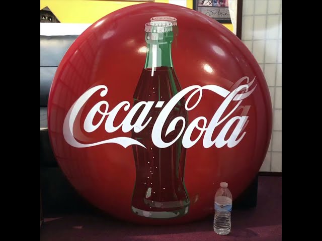 Coca-Cola ディスプレイ 円形 赤 直径50cm Coca-Cola ディスプレイ