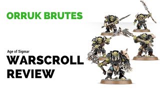 Age of Sigmar Orruk Brutes Warscroll Review - YouTube