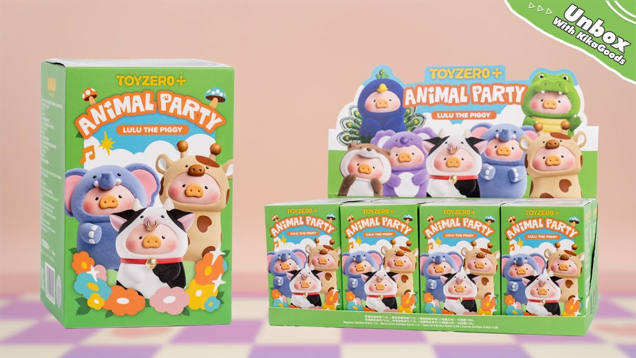 Unboxing Lulu The Piggy Animal Party Series Blind Box #kikagoods
