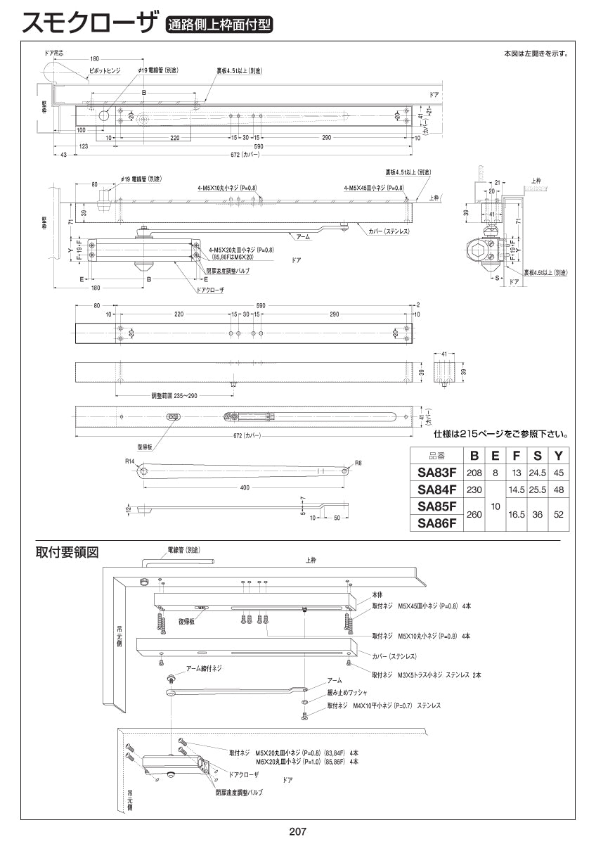 SA85F｜スモクローザー（防災機器）｜ニュースター（NEWSTAR