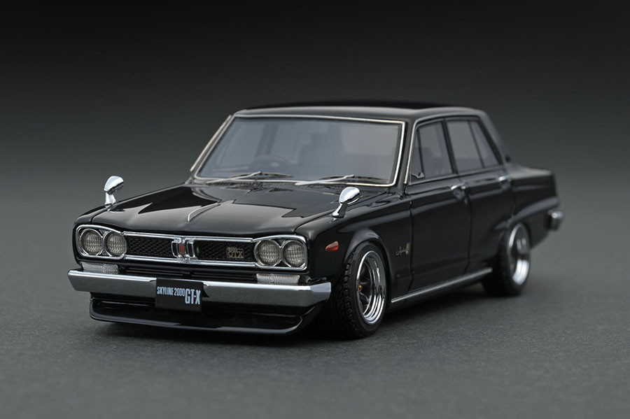 IG0636 1/43 Nissan Skyline 2000 GT-X (GC10) Black | LINE UP