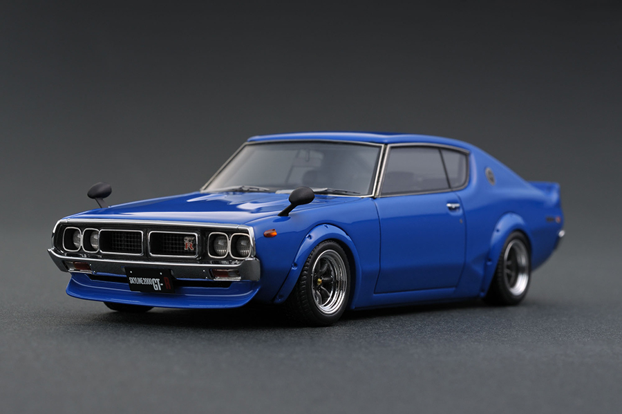 IG0354 1/43 Nissan Skyline 2000 GT-R (KPGC110) Blue | LINE UP