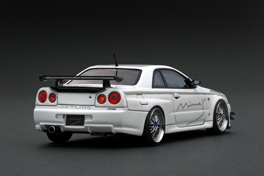 IG1811 1/43 Nissan Skyline GT-R Mine's (R34) White | LINE UP