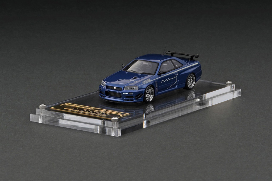 IG2938 1/64 Nissan Skyline GT-R Mine's (R34) Bayside Blue | LINE