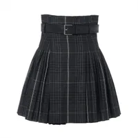 セリーヌ フィービー期 ウール スカート 34 レディース グレー 2 2P96