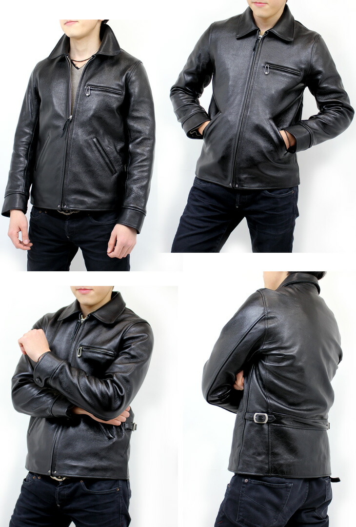楽天市場】【送料無料】 革ジャン ライダースジャケット スリム