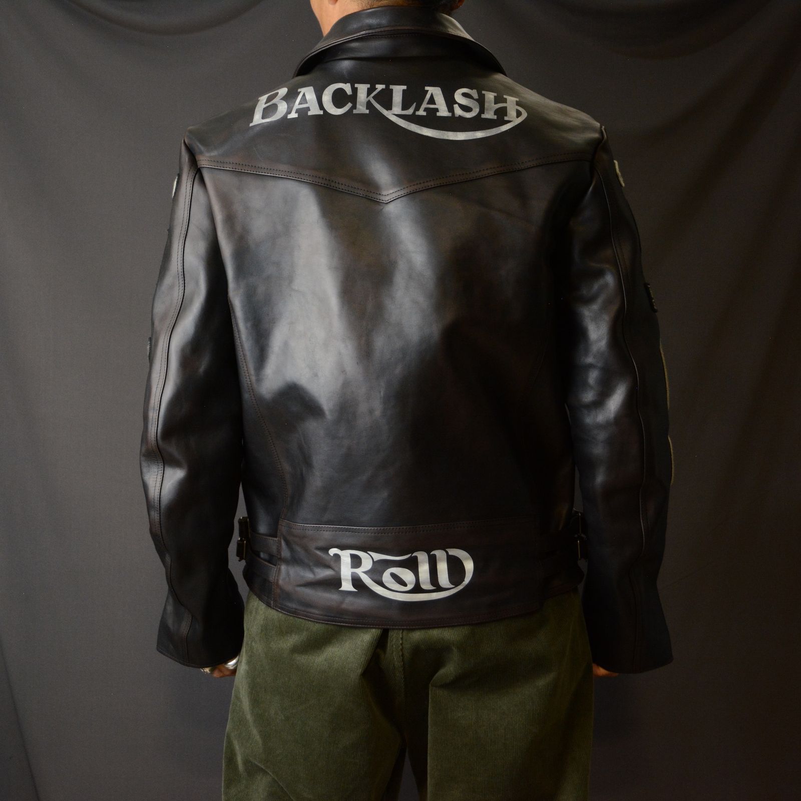 ISAMU KATAYAMA BACKLASH - × ROLL コラボ ダブルライダースジャケット