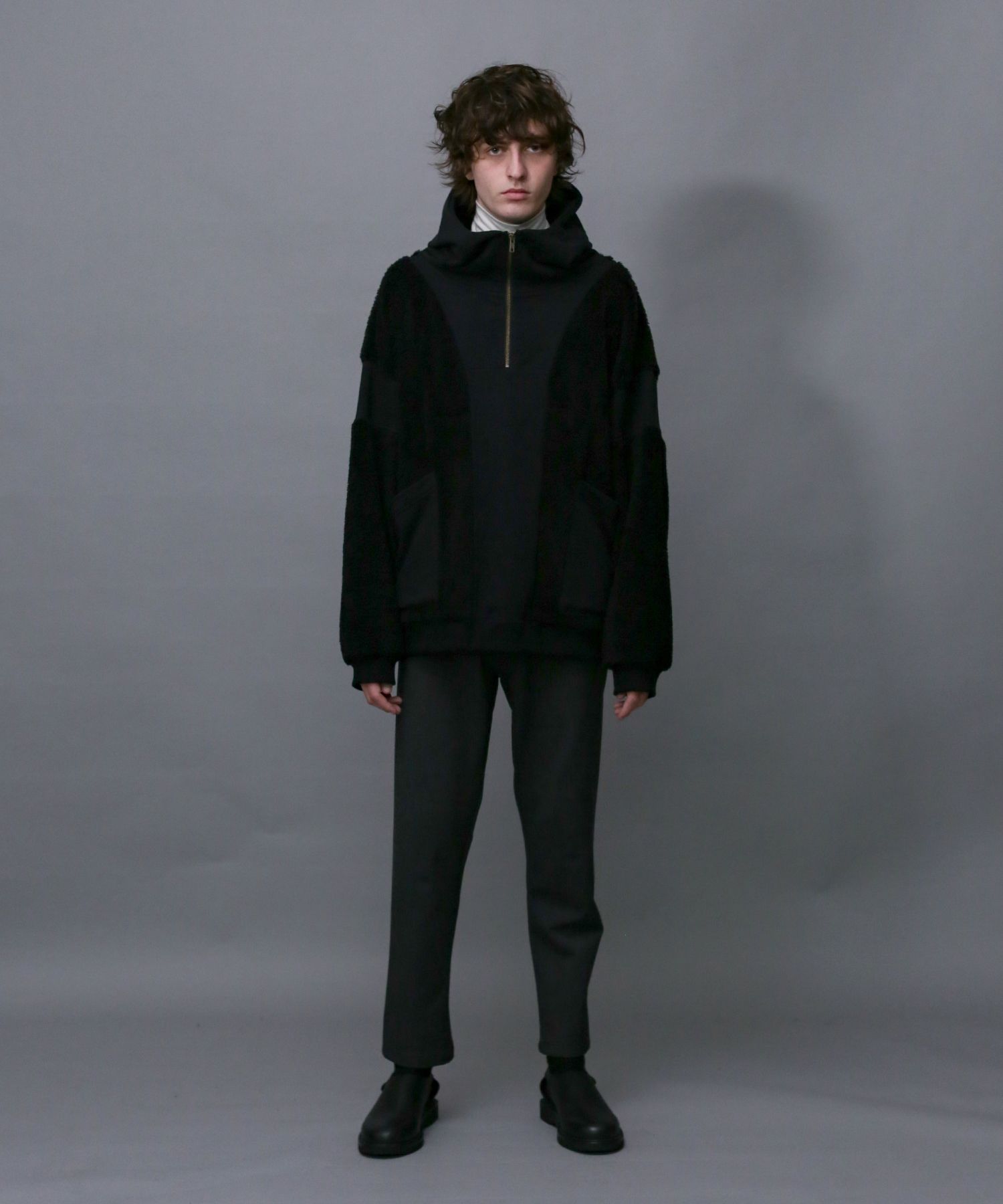 Iroquois - BOA×SWEAT HOODIE / ボア×スウェット ハーフジップパーカー