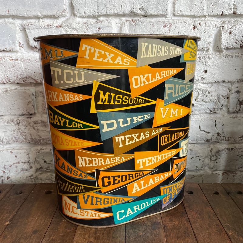 1960's カレッジペナント ゴミ箱 | 7miles from the Dreamland