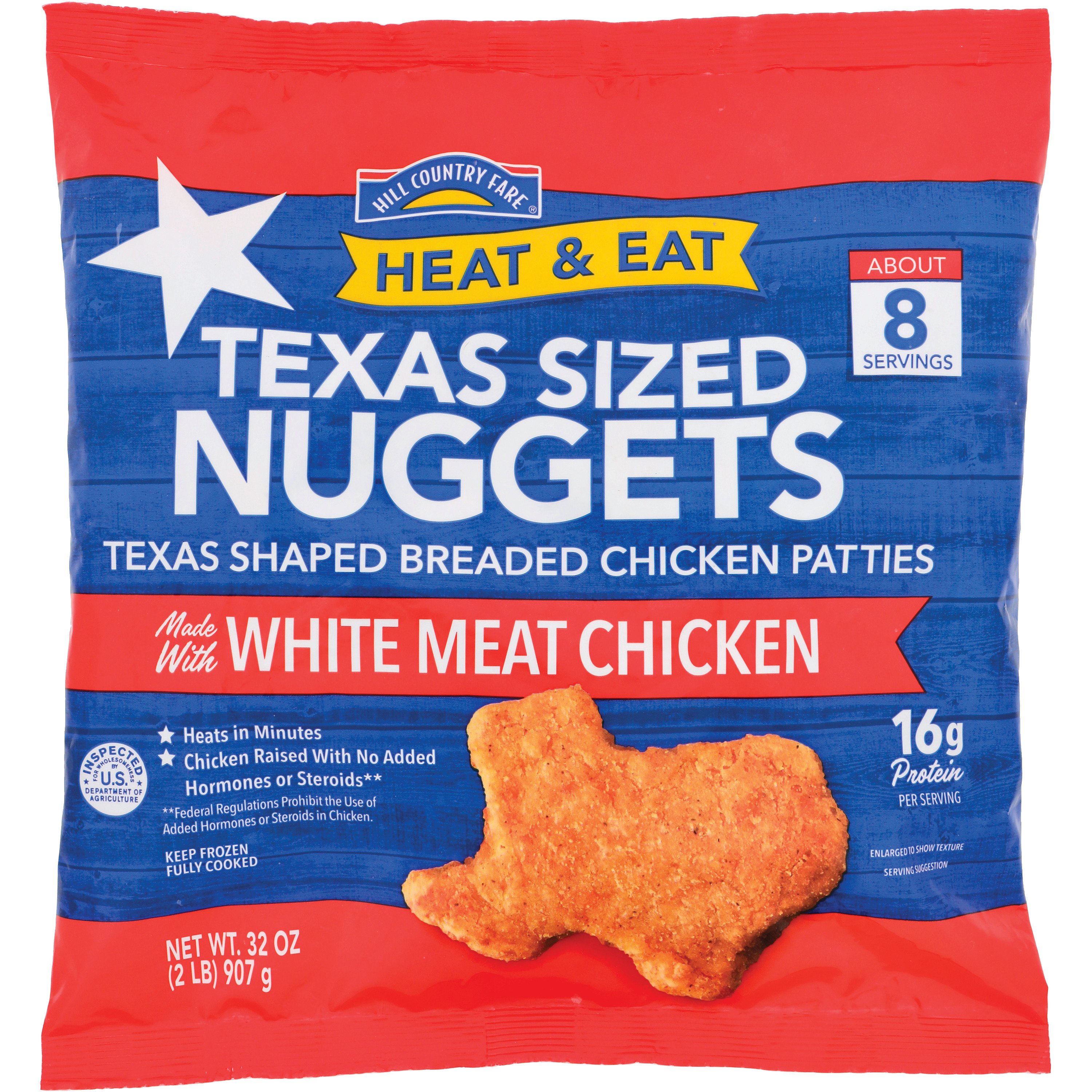 Hill Country Fare Heat & Eat Frozen Texas Sized Chicken Nuggets