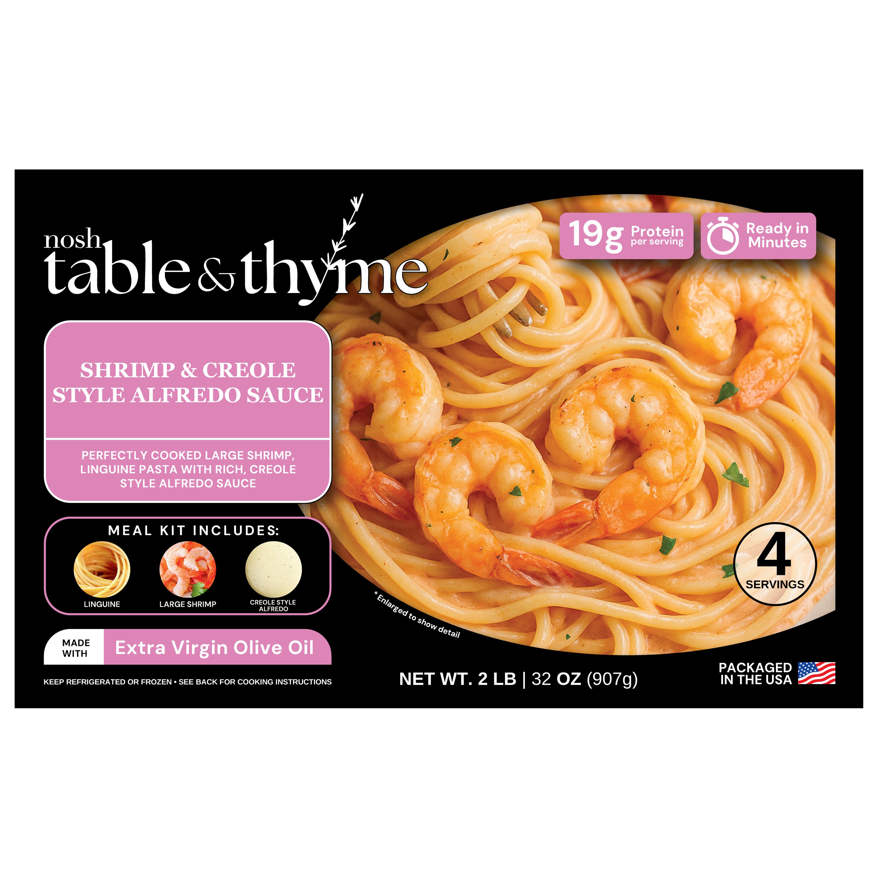 Nosh Table & Thyme Shrimp Creole Alfredo Sauce Meal Kit - Shop