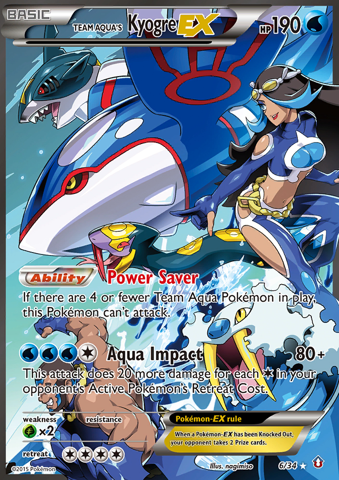 Team Aqua's Kyogre-EX 6/34 Prices - PokeScreener