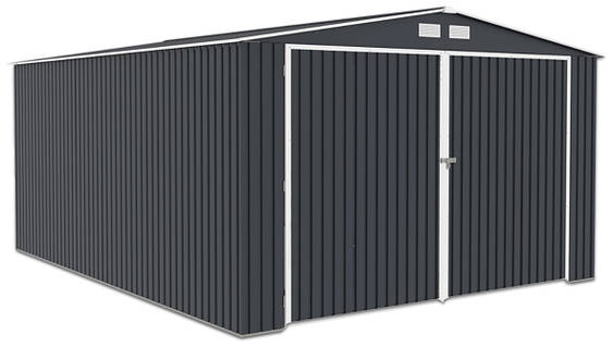 Металлический хозблок для дачи серый 380x480 см Hardmaister 000341